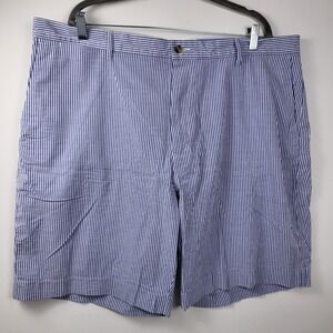 Polo Ralph Lauren Shorts Mens 42 Blue &‎ White Seersucker Striped Chino Stretch